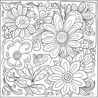 Scandinavian Folk Art Floral Patterns Coloring Page 69323-55567