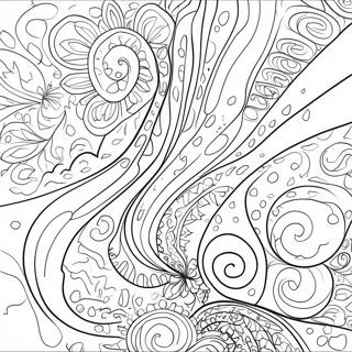 Colorful Drippy Patterns Coloring Page 69344-55582