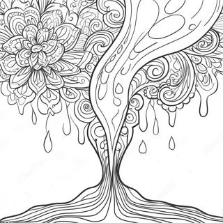 Colorful Drippy Patterns Coloring Page 69344-55584