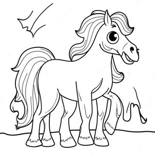 Spooky Ghost Horse Coloring Page 69354-55593