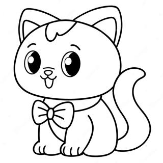 Adorable Charmmy Kitty With Bow Coloring Page 69394-55625