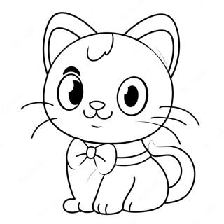 Adorable Charmmy Kitty With Bow Coloring Page 69394-55626