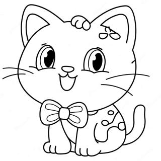 Adorable Charmmy Kitty With Bow Coloring Page 69394-55628