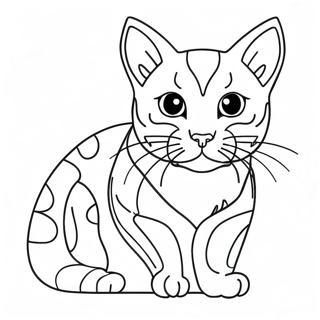 Bengal Cat Coloring Page 69403-55630