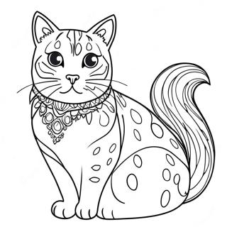 Bengal Cat Coloring Page 69403-55631