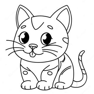 Playful Bengal Cat Coloring Page 69404-55634