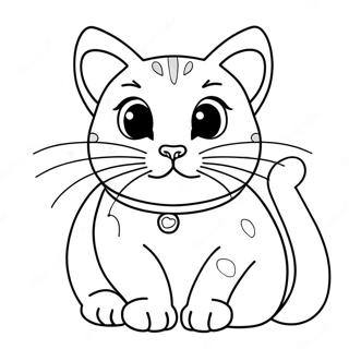 Playful Bengal Cat Coloring Page 69404-55635