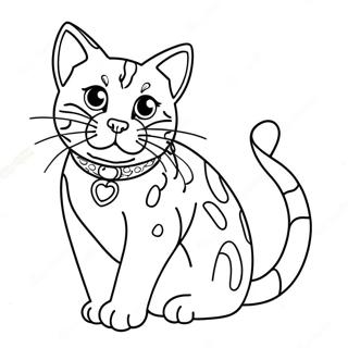 Playful Bengal Cat Coloring Page 69404-55636