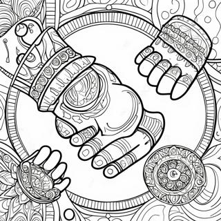 Detailed Metal Knuckles Coloring Page 69414-55641