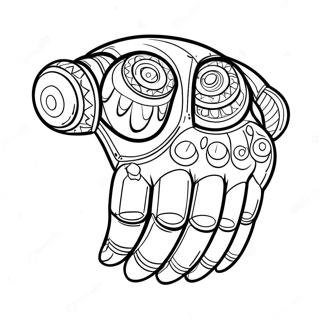 Detailed Metal Knuckles Coloring Page 69414-55642