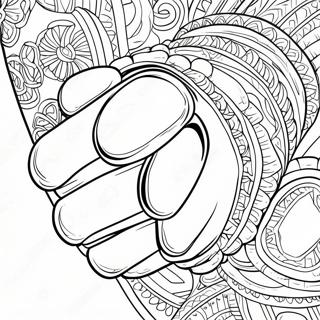 Detailed Metal Knuckles Coloring Page 69414-55643