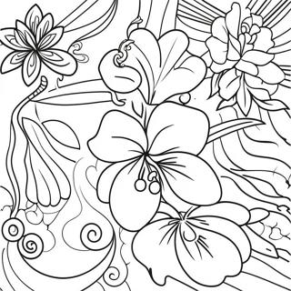 Hawaiian Decorations Coloring Pages