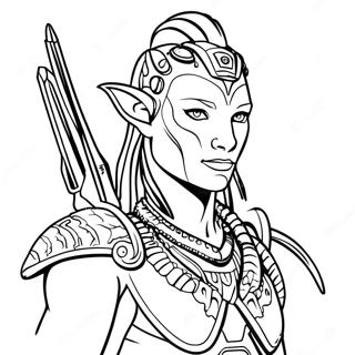 Na Vi Warrior Coloring Page 69454-55675