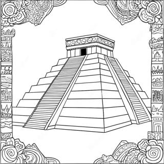 Ancient Ziggurat Coloring Page 69464-55678