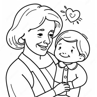 Happy Mothers Day Grandma Coloring Page 6946-5651