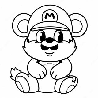 Tanooki Mario Coloring Pages