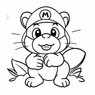 Tanooki Mario Coloring Page 69473-55687