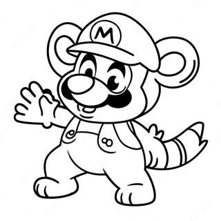 Tanooki Mario Coloring Page 69473-55688