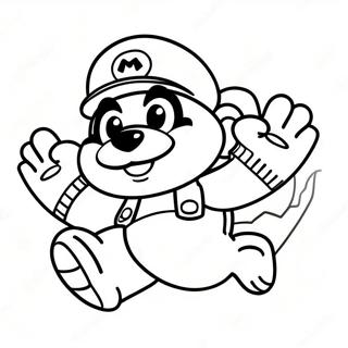 Flying Tanooki Mario Coloring Page 69474-55695