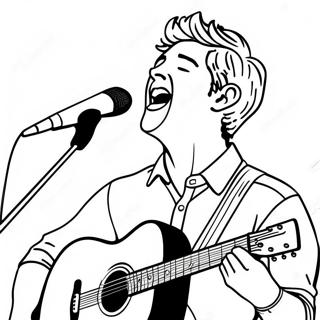 Niall Horan Singing On Stage Coloring Page 69484-55698