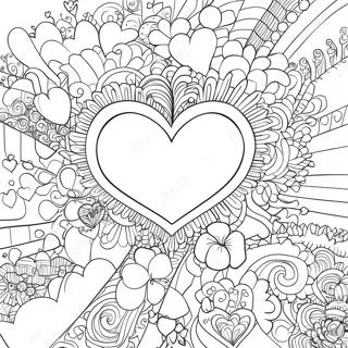 Colorful Hearts I Love Coloring Page 69494-55712