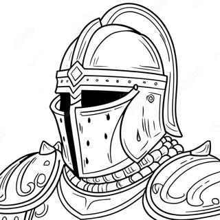 Fearsome Black Knight In Armor Coloring Page 69534-55745