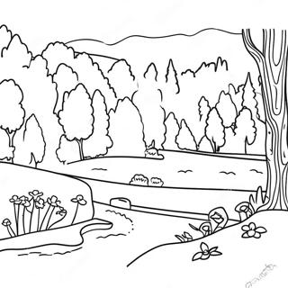 Beautiful Pennsylvania Landscape Coloring Page 69544-55741