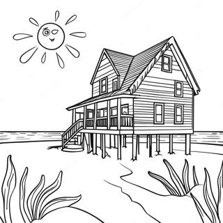 Obx Beach Scene Coloring Page 69553-55750