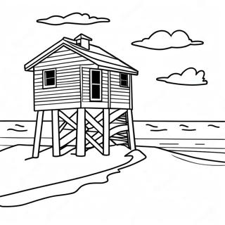 Obx Beach Scene Coloring Page 69553-55752