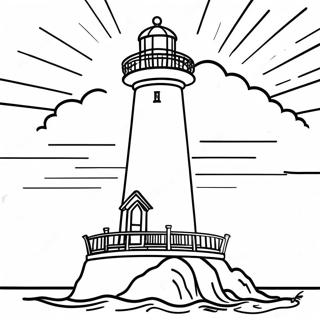 Obx Lighthouse At Sunset Coloring Page 69554-55757