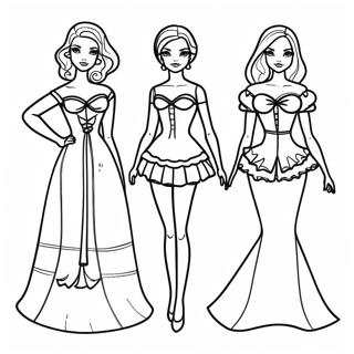 Paper Doll Template Coloring Pages