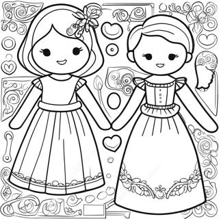 Paper Doll Template Coloring Page 69593-55790