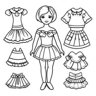 Paper Doll Template Coloring Page 69593-55791