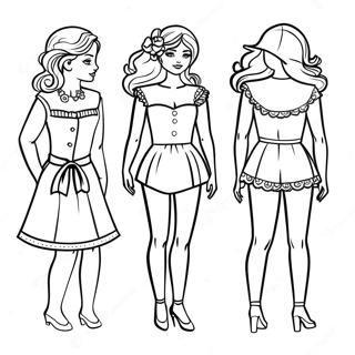 Paper Doll Template Coloring Page 69593-55792