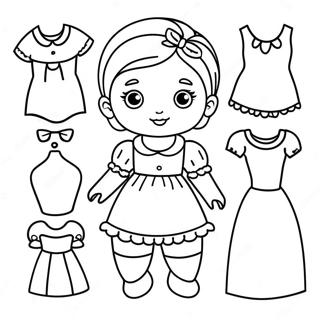 Paper Doll Template Coloring Pages