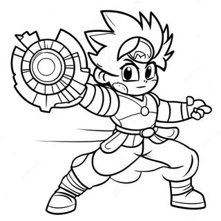 Dynamic Valkyrie Beyblade In Action Coloring Page 69614-55802