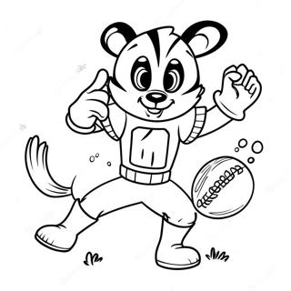 Bucky Badger Playing Sports Coloring Page 69624-55809