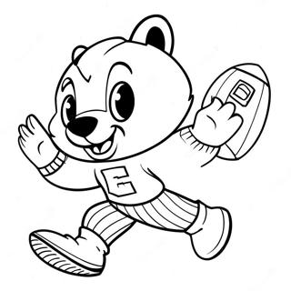 Bucky Badger Playing Sports Coloring Page 69624-55810