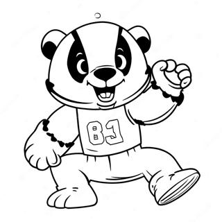 Bucky Badger Playing Sports Coloring Page 69624-55811