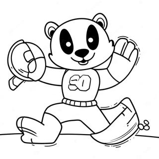 Bucky Badger Playing Sports Coloring Page 69624-55812