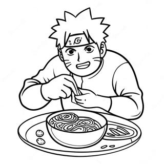 Naruto Eating Delicious Ramen Coloring Page 69633-55813