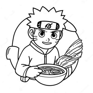 Naruto Enjoying Hot Ramen Coloring Page 69634-55831