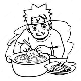 Naruto Enjoying Hot Ramen Coloring Page 69634-55832