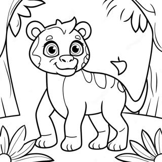 Jungle Animal Coloring Page 69643-55819