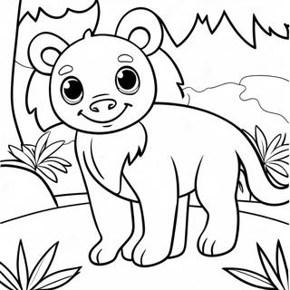 Jungle Animal Coloring Page 69643-55820