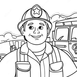 Brave Firefighter Coloring Page 69654-55834