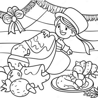 Christmas In Mexico Traditional Celebration Coloring Page 69683-55852