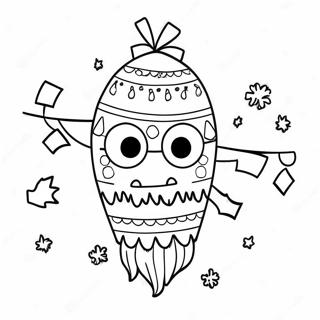 Colorful Christmas Pinata Coloring Page 69684-55861