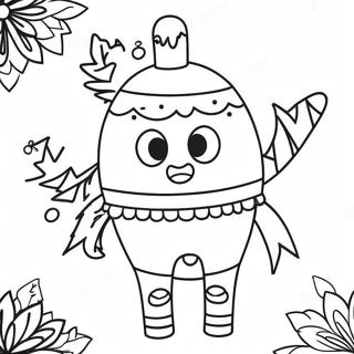 Colorful Christmas Pinata Coloring Page 69684-55862