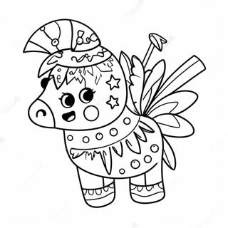 Colorful Christmas Pinata Coloring Page 69684-55864